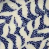 Lg Fish Platter Fern Cobalt