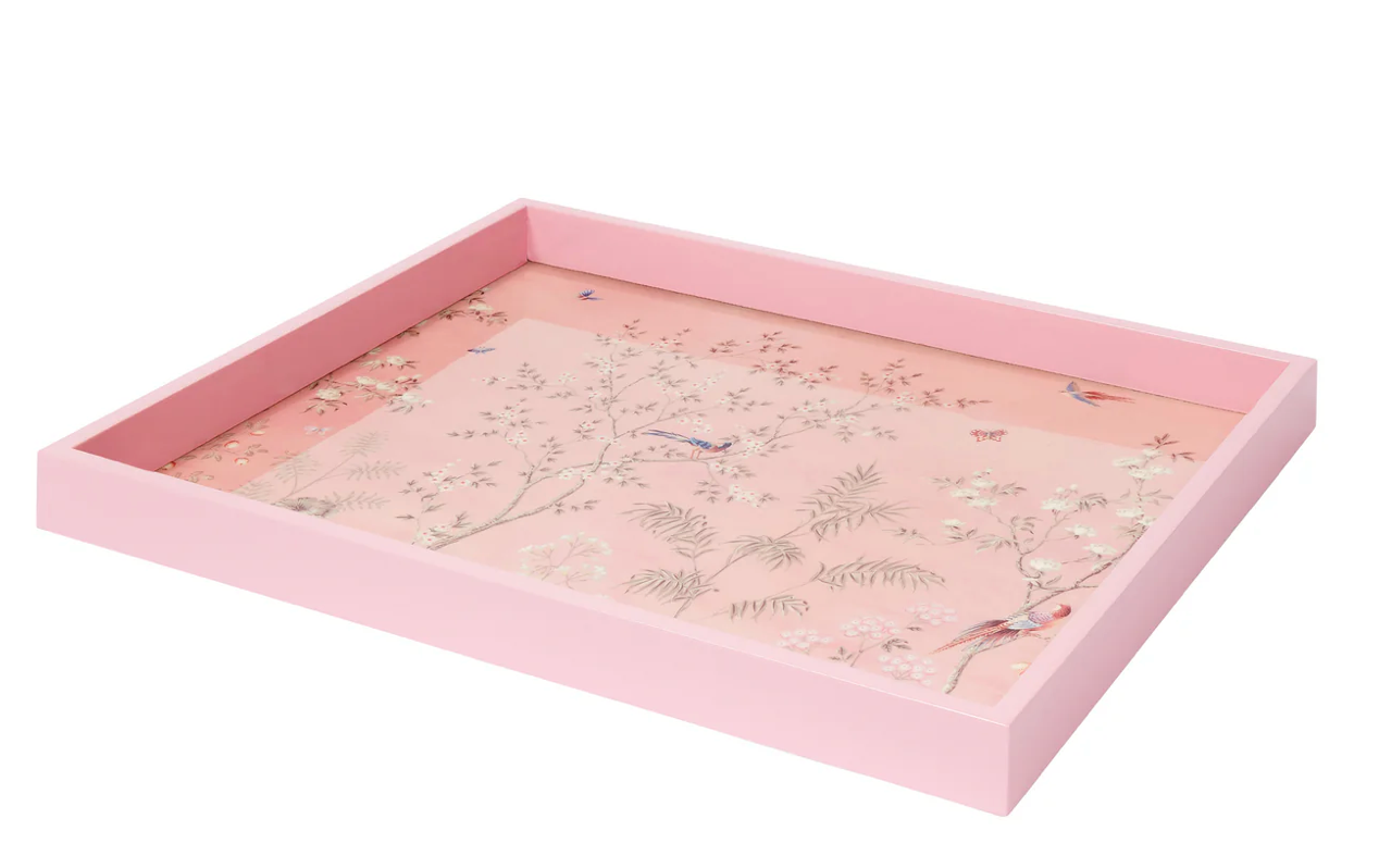 Chinoiserie Tray Pink