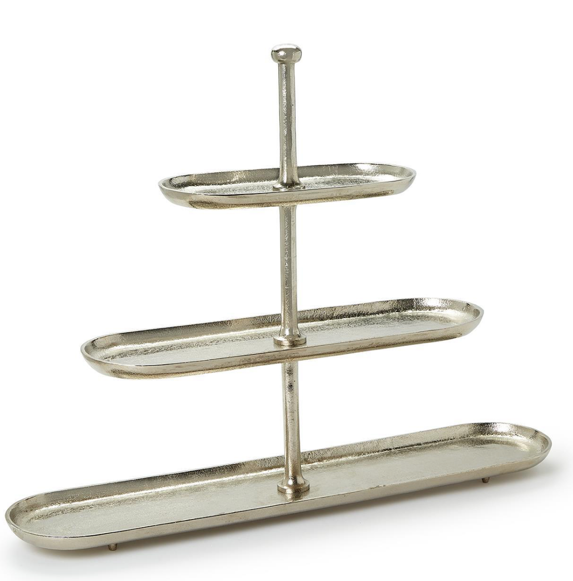 Silver Etegere 3 Tier Server
