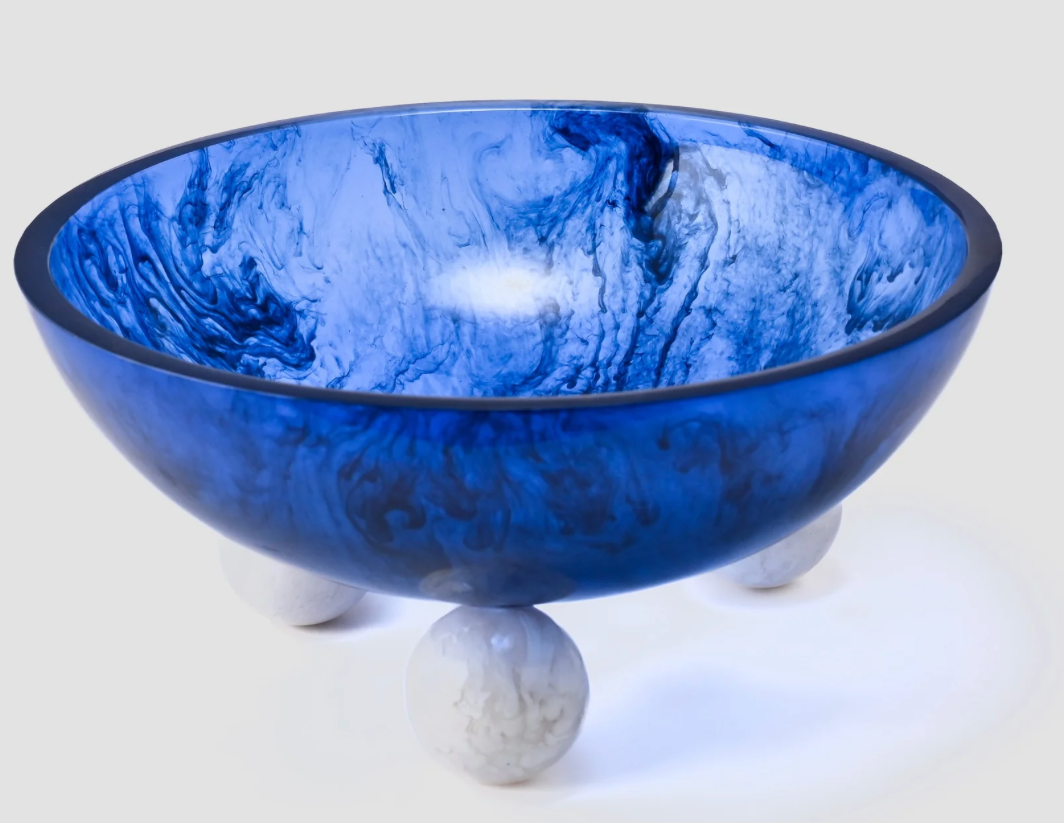 Allure Bowl/White Balls-Large