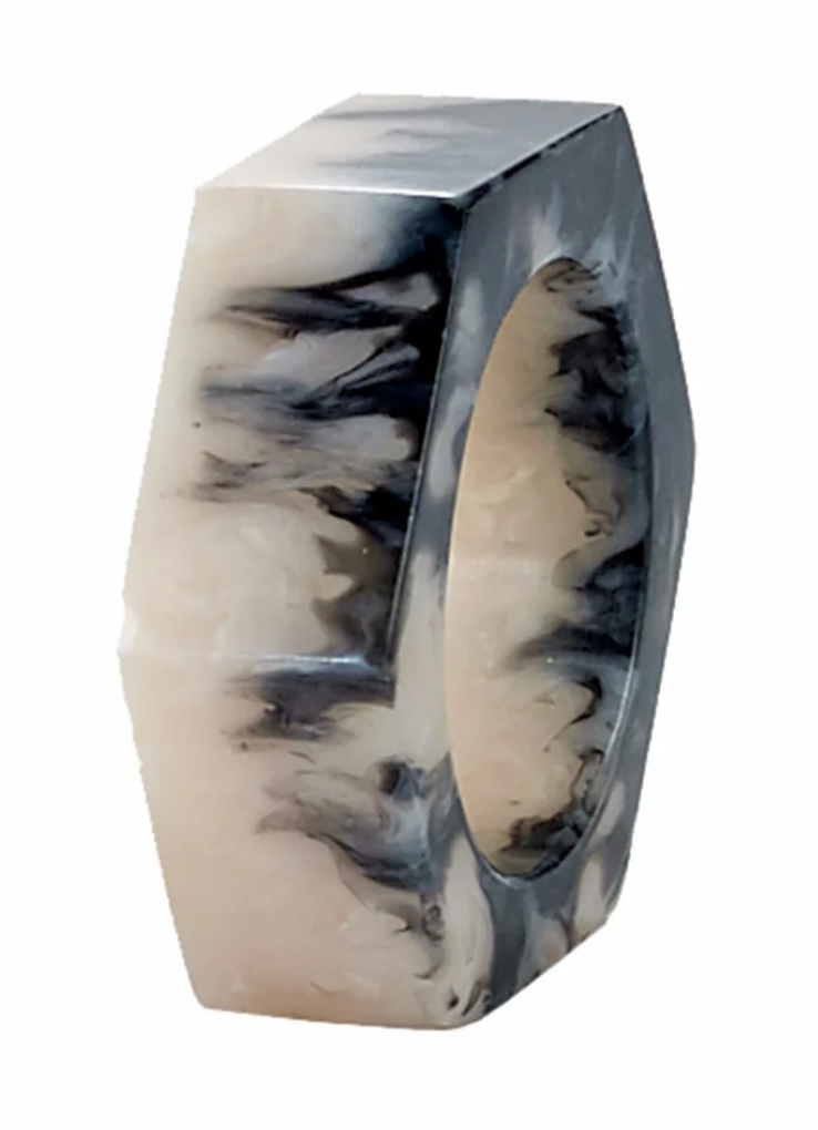 Beige Marble Napkin Rings