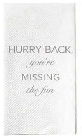 Hurry Back Guest Towel