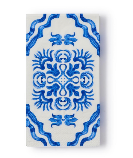Spring Guest Towel - Blue Block