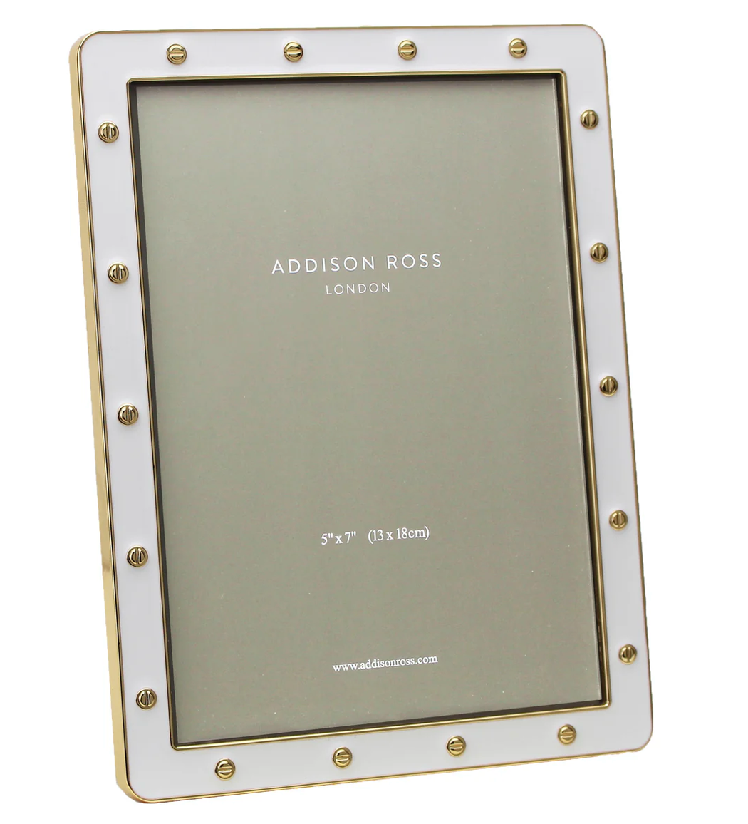 Gold/ White Locket Frame 5x7