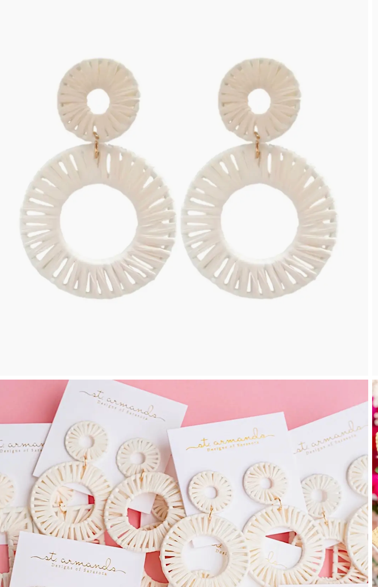 Calypso Raffia Circle Earrings