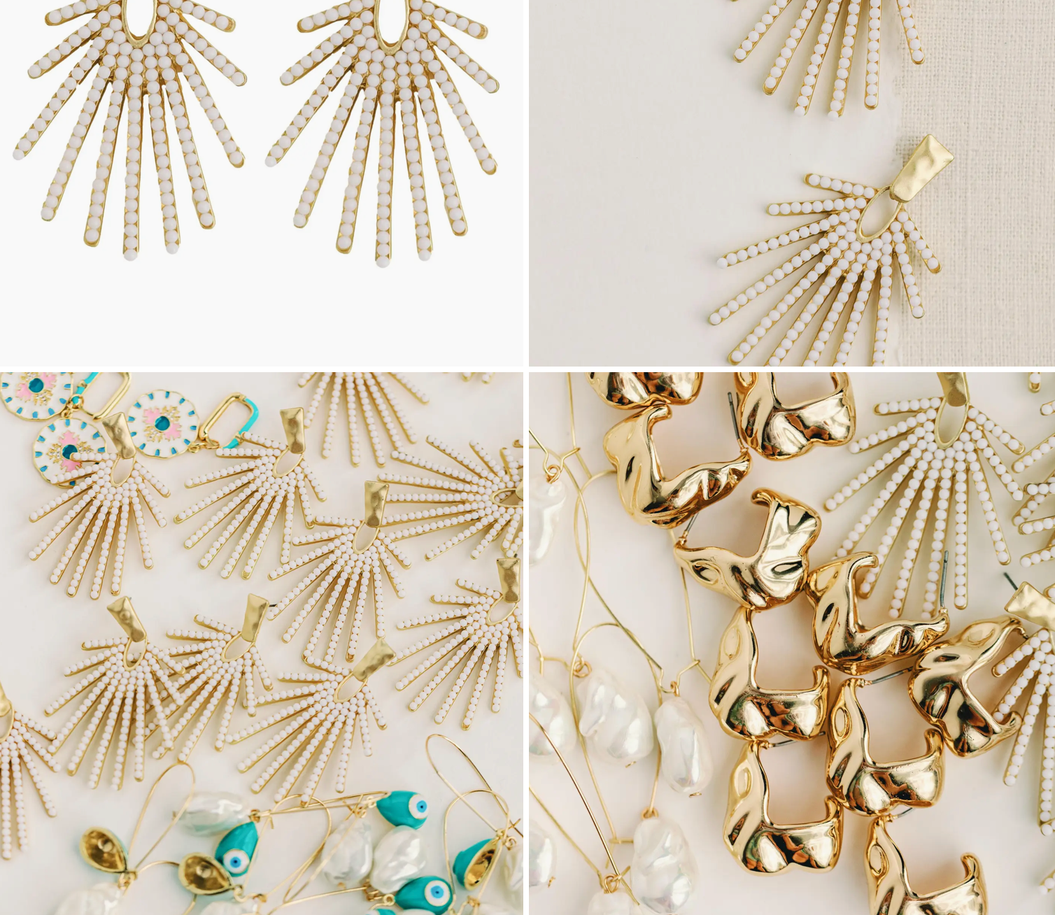 Pearl Sunburst Earrings