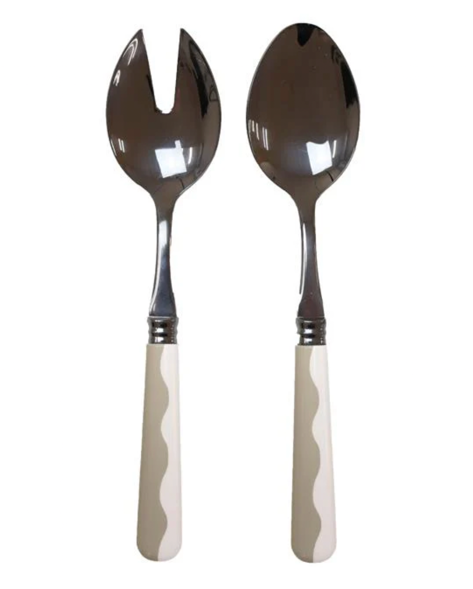 Wave 2 Piece Server / Cappuccino