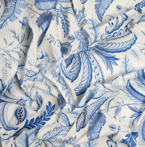 Palm Tablecloth- Blue
