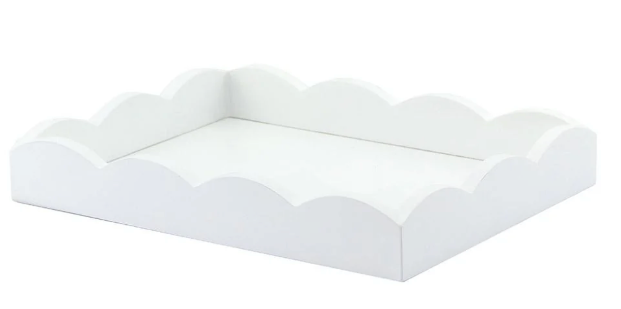 Small Scallop Tray-White