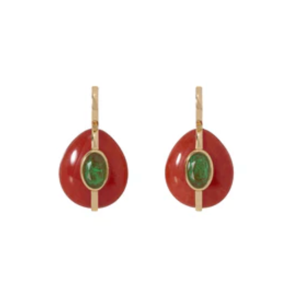 Stone Pebble Earring-R